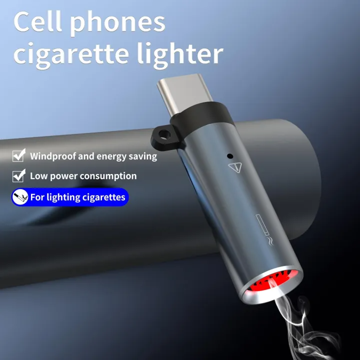 Picture of Smart Universal USB-C Cigarette Lighter | Flameless Windproof Portable Electric Lighter for USB-C Smartphones 