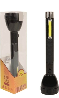 Picture of Powerful Torch Light SM-2080 High Power LED Flashlight – Rechargeable Waterproof 1000M Long Range Zoomable Torch with Digital Display for Camping Hiking Emergency Outdoor Use Black