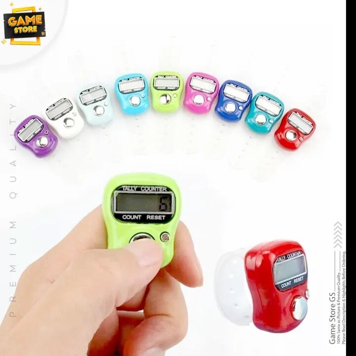 Picture of Digital Electronic LCD Tasbih Finger Tally Counter – Portable Islamic Zikr Counter Ring with LCD Display Hand Click Counter for Muslim Prayer 