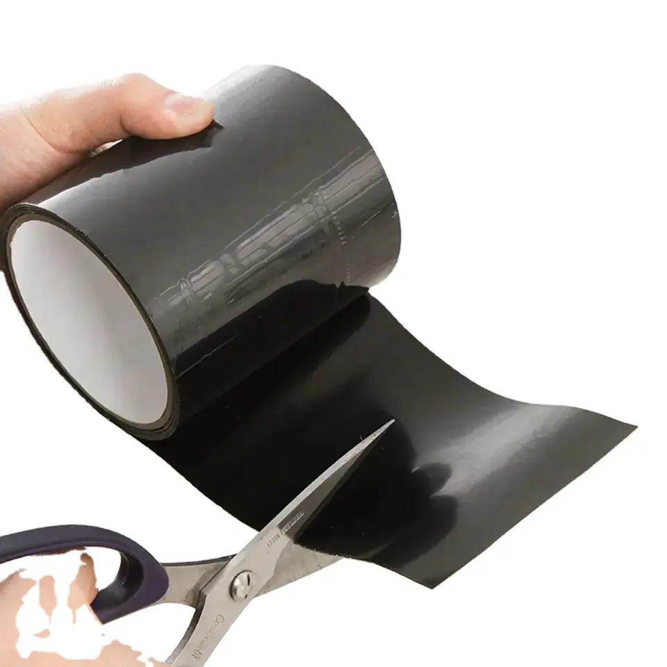 Picture of Flex Tape Strong Rubberized Waterproof Tape | Heavy Duty Leak Repair Tape (4 Inch × 5 Feet) Black