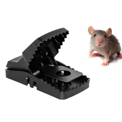 Picture of Rat Trap Plastic Mouse Catcher | Reusable Heavy Duty Mouse & Rat Trap for Home, Office & Warehouse Black