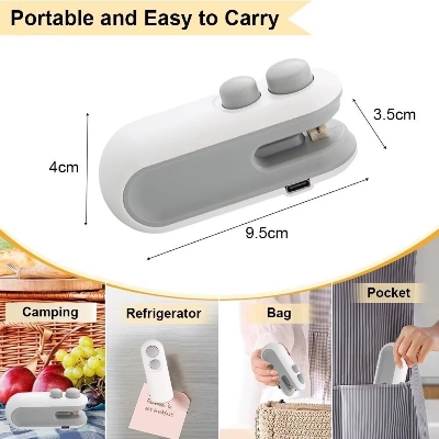Picture of 2 In 1 Mini Bag Sealer & Cutter Portable Heat Sealer Plastic Bag Sealing Machine Food Snack Chip Bag Sealer Kitchen Storage Sealing Tool 