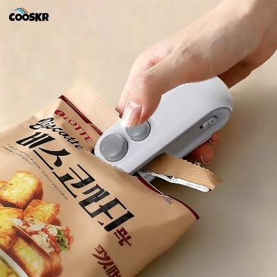 Picture of 2 In 1 Mini Bag Sealer & Cutter Portable Heat Sealer Plastic Bag Sealing Machine Food Snack Chip Bag Sealer Kitchen Storage Sealing Tool 