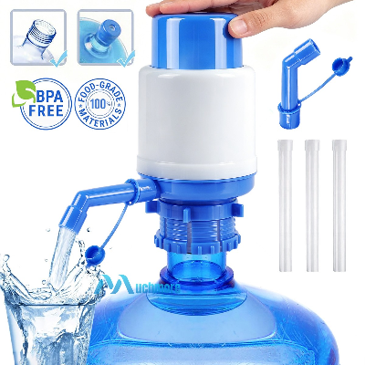 Picture of Manual Water Pump Dispenser for 5 & 6 Gallon Bottle Hand Press Drinking Water Pump Portable Bottle Tap Water Dispenser Jug Pump Home Office Camping Multicolor