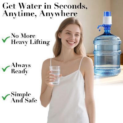 Picture of Manual Water Pump Dispenser for 5 & 6 Gallon Bottle Hand Press Drinking Water Pump Portable Bottle Tap Water Dispenser Jug Pump Home Office Camping Multicolor