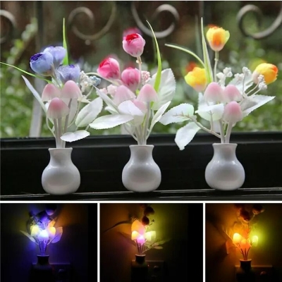 Picture of Honeymoon Moon Light Bedroom Mushroom Lamp – Automatic Sensor Color Changing LED Night Light Table Lamp for Bedroom Home Decor Multicolor