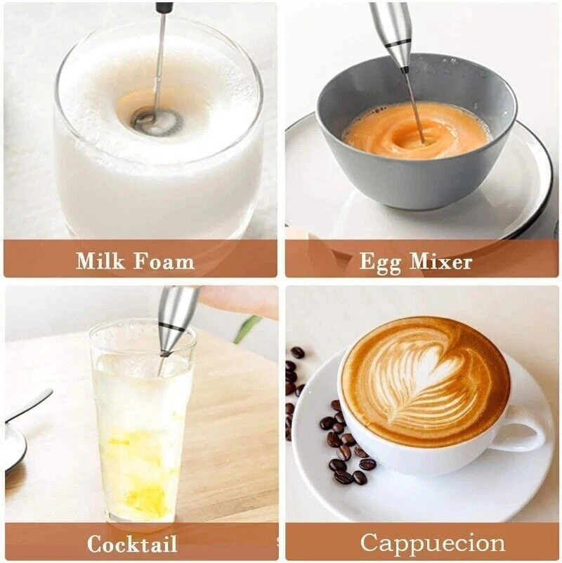 Picture of Handheld Electric Milk Frother USB Rechargeable Coffee & Egg Beater - 3 Speed Adjustable Professional Mixer for Cappuccino, Latte, Hot Chocolate Multicolor