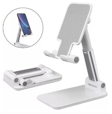Picture of Foldable Telescopic Mobile Phone Holder Stand – Adjustable Desktop Bracket for Smartphones & Tablets, Portable Foldable Stand for Home Office Study – White