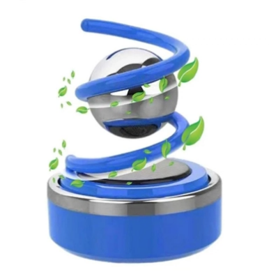 Picture of Solar Car Air Freshener Solar Powered Rotating Air Freshener Aromatherapy Perfume Diffuser Car Dashboard Ornament Auto Rotating Air Purifier Home Office Decor Multicolor
