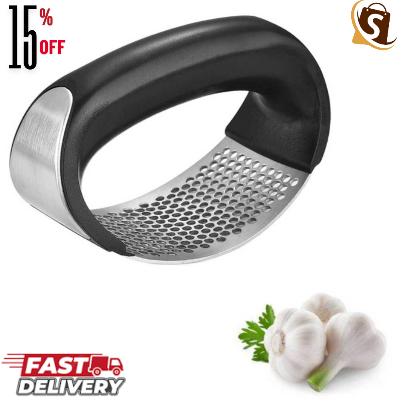 Picture of Stainless Steel Garlic Press Crusher Manual Garlic Mincer Ginger Crusher Kitchen Garlic Chopper Kitchen Tool Multicolor