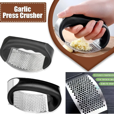 Picture of Stainless Steel Garlic Press Crusher Manual Garlic Mincer Ginger Crusher Kitchen Garlic Chopper Kitchen Tool Multicolor