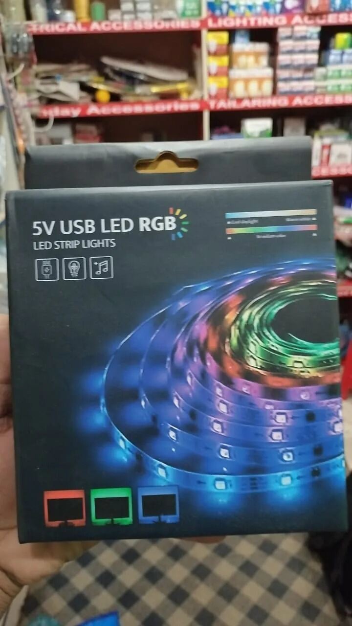 Picture of TV LED Backlight RGB USB LED Strip Light 5050 5V – Bias Background Lighting for HDTV, LCD Monitor, Desktop PC, Gaming Setup & Home Decoration Multicolor