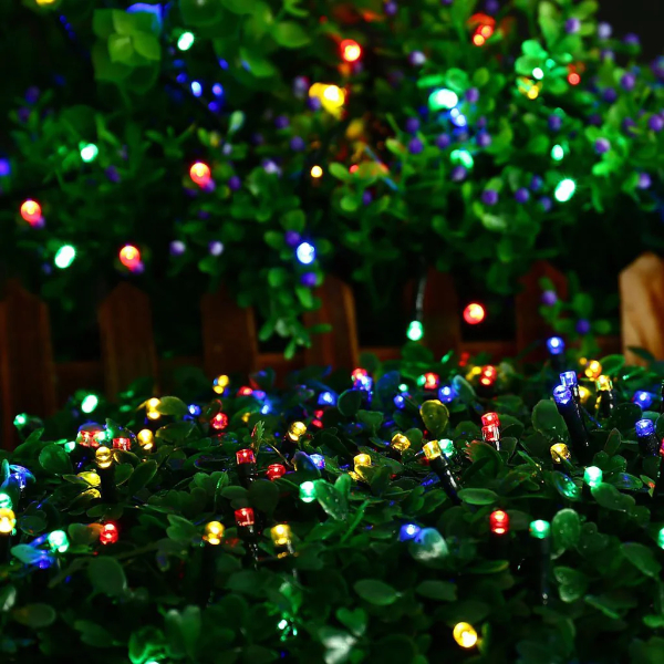 Picture of Beautiful Multicolor Fairy Lights Bright LED String Lights Festive Hanging Rice Lights for Bedroom Wall Birthday Wedding Party Home Decoration Multicolor
