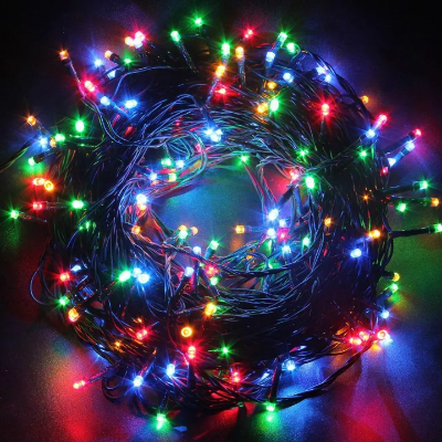 Picture of Beautiful Multicolor Fairy Lights Bright LED String Lights Festive Hanging Rice Lights for Bedroom Wall Birthday Wedding Party Home Decoration Multicolor
