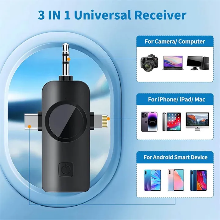 Picture of F11-2 (3 in 1) Collar Wireless Dual Microphone pro Professional Lapel Lavalier microphone iPhone/Android & Type-C Supported 100& Noise Cancellation