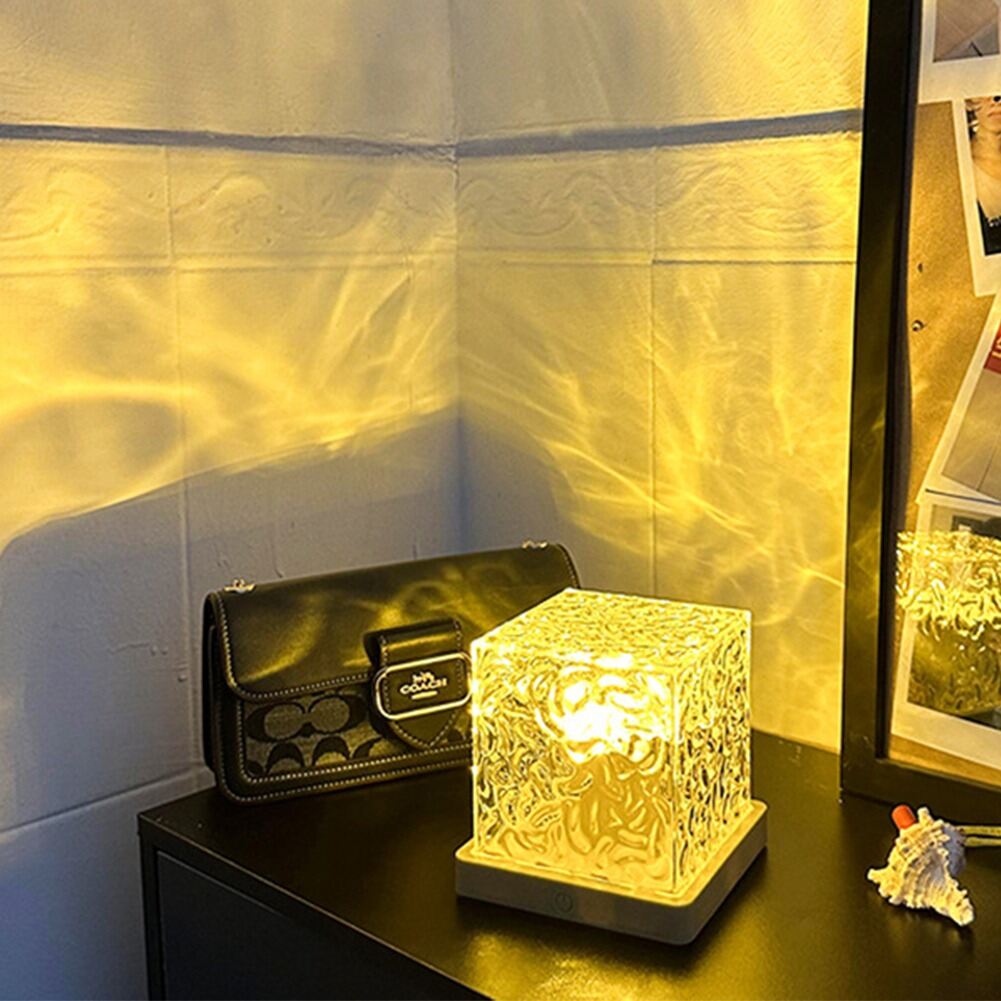 Picture of GC Dynamic Rotating Water Ripple Night Light – 16 Color RGB Atmosphere Projector Lamp with Remote Control, 3W LED Mood Light for Bedroom, Living Room, Photography & Home Decoration Multicolor