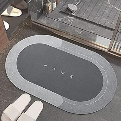 Picture of KSP HOME Super Absorbent Floor Mat 40×60cm – Soft Quick Dry Bath Mat, Bathroom Carpet, Doormat, Non-Slip Cushion Mat for Home & Office (Multicolor)