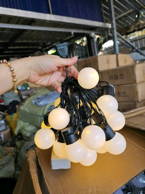 Picture of 5M Outdoor Golden LED String Bulb Lights 20 LED Decorative Hanging Lights Waterproof Plug Powered for Garden Balcony Patio Wedding Home Decor Gold