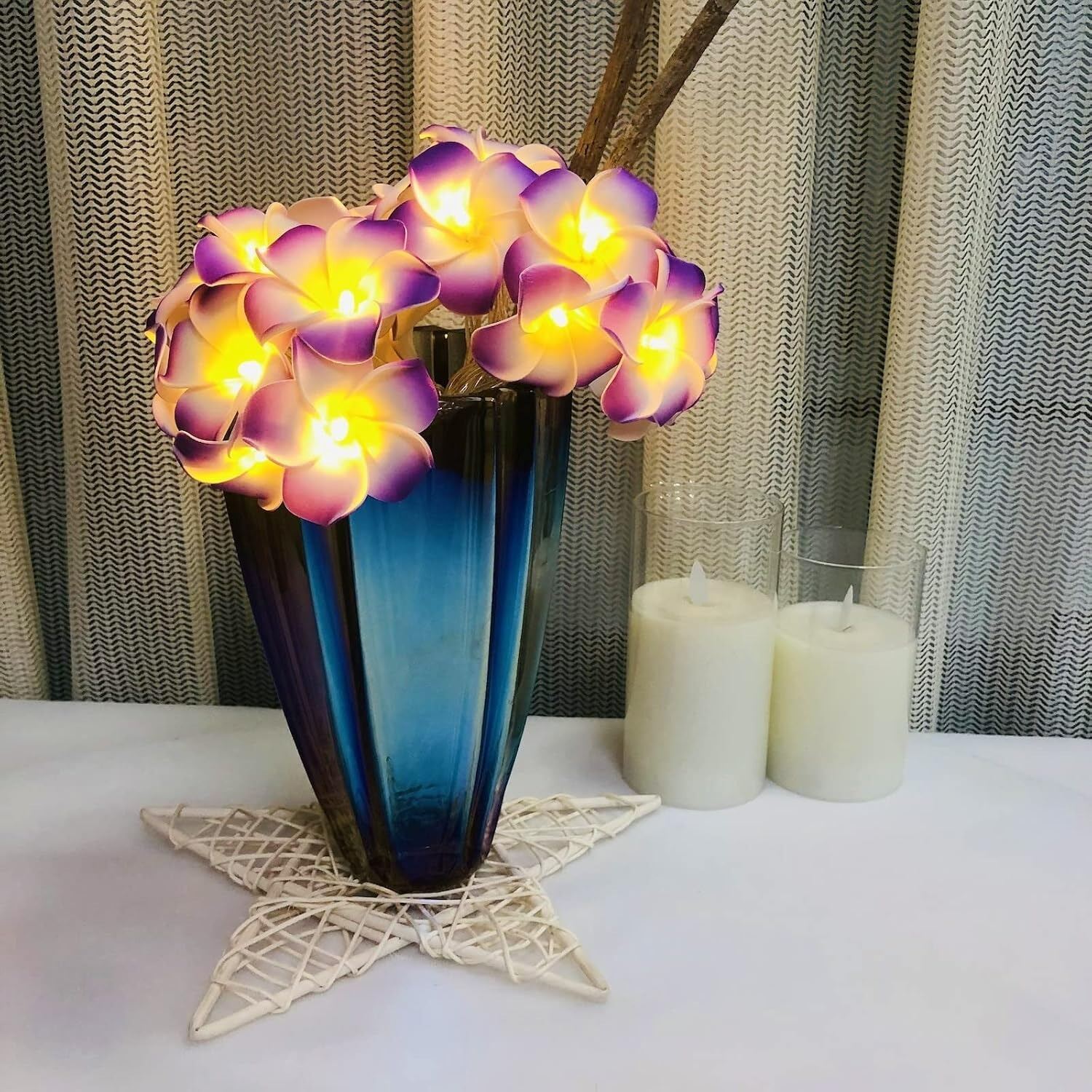 Picture of KathGulap Fairy Light Purple & White – Decorative LED Flower Fairy Light for Home, Bedroom, Wall, Curtain, Party & Home Decor Lighting Multicolor