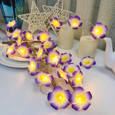 Picture of KathGulap Fairy Light Purple & White – Decorative LED Flower Fairy Light for Home, Bedroom, Wall, Curtain, Party & Home Decor Lighting Multicolor