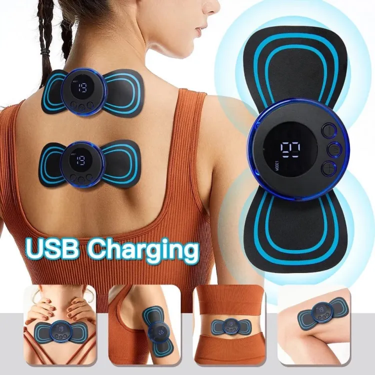 Picture of Smart Mini Neck Massager Portable Electronic Massage Stick EMS Pulse Massager Pain Relief Device for Neck Back Waist Leg Muscle Relaxation Multicolor