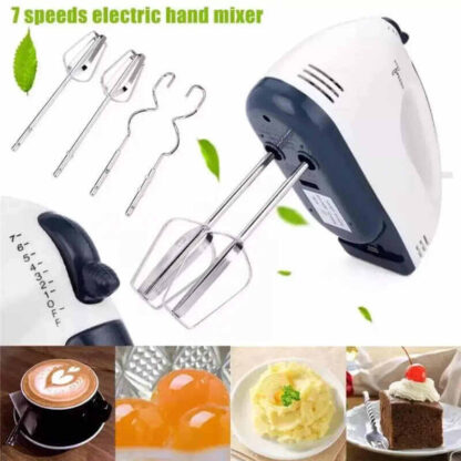 Picture of Scarlett HE-133 Electric Hand Mixer 7 Speed Egg Beater Cake Mixer Dough Mixer Cream Whisk Baking Mixer 220V White Multicolor