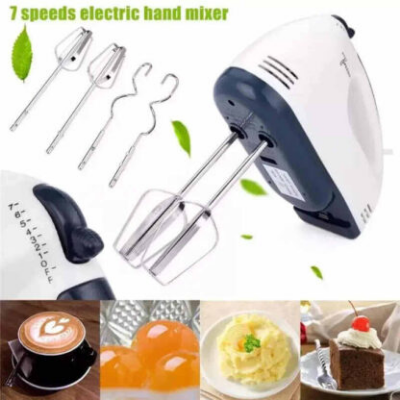 Picture of Scarlett HE-133 Electric Hand Mixer 7 Speed Egg Beater Cake Mixer Dough Mixer Cream Whisk Baking Mixer 220V White Multicolor