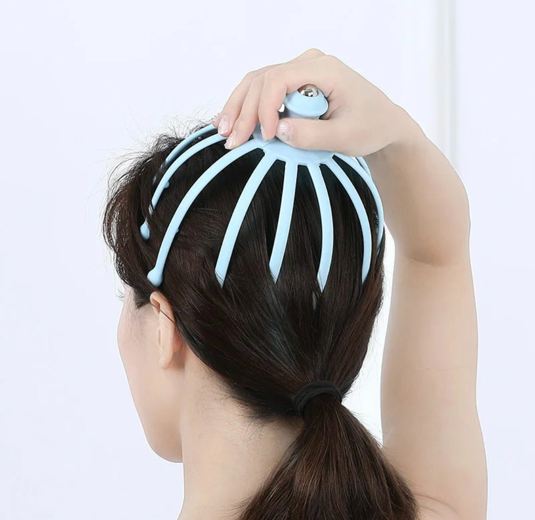 Picture of 12 Roller Ball Head Scalp Massager – Deep Relaxation Head Massage Scratcher for Headache Relief, Stress Relief, Hair & Scalp Stimulation with Comfortable Handle Multicolor