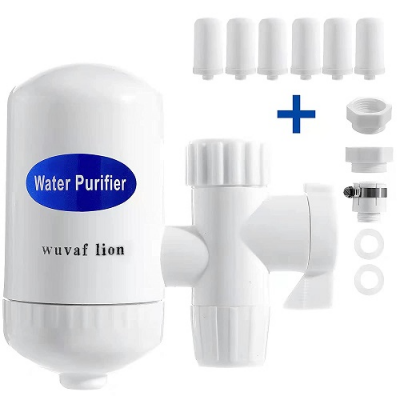 Picture of SWS Hi-Tech Ceramic Water Purifier Filter Faucet Tap Water Filter Kitchen Water Purifier Nano KDF Ceramic Cartridge for Home & Office 