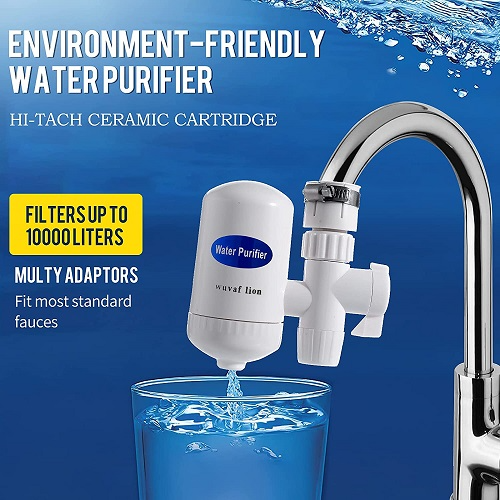 Picture of SWS Hi-Tech Ceramic Water Purifier Filter Faucet Tap Water Filter Kitchen Water Purifier Nano KDF Ceramic Cartridge for Home & Office 
