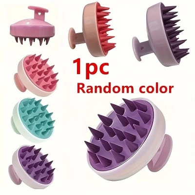 Picture of High Quality Silicone Shampoo Brush Hair Scalp Massage Brush Soft Bristles Deep Cleaning Comb for Hair Care & Head Relaxation Unisex 