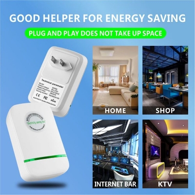 Picture of Pro Power Save Electricity Energy Saver 90V–250V – Smart Voltage Stabilizer & Electricity Saving Box with US/EU/UK Plug for Home & Office Use White