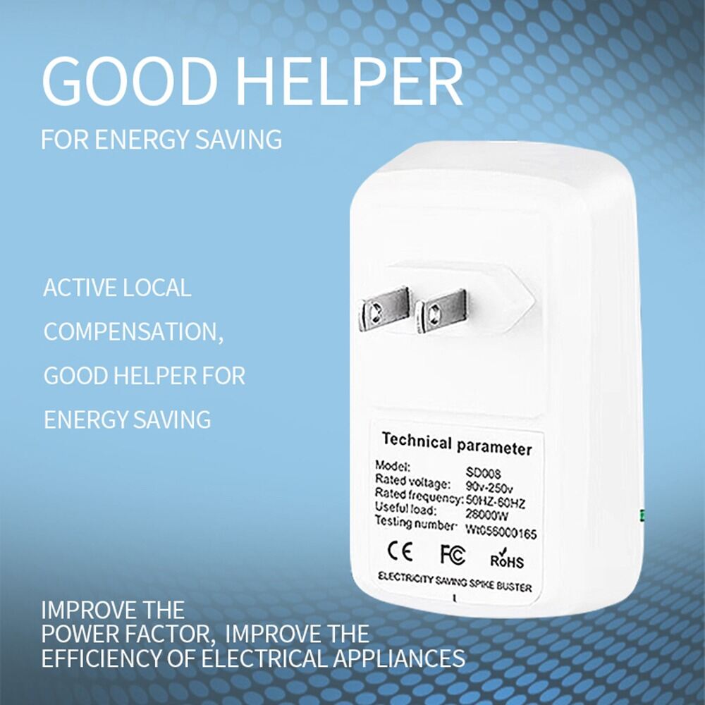 Picture of Pro Power Save Electricity Energy Saver 90V–250V – Smart Voltage Stabilizer & Electricity Saving Box with US/EU/UK Plug for Home & Office Use White