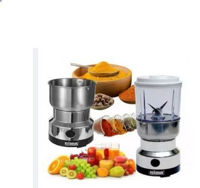 Picture of Nima 2 in 1 Electric Coffee Grinder and Blender Stainless Steel Spice Grinder Juicy Blender Machine for Kitchen Household Appliances Multicolor