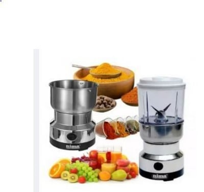 Picture of Nima 2 in 1 Electric Coffee Grinder and Blender Stainless Steel Spice Grinder Juicy Blender Machine for Kitchen Household Appliances Multicolor