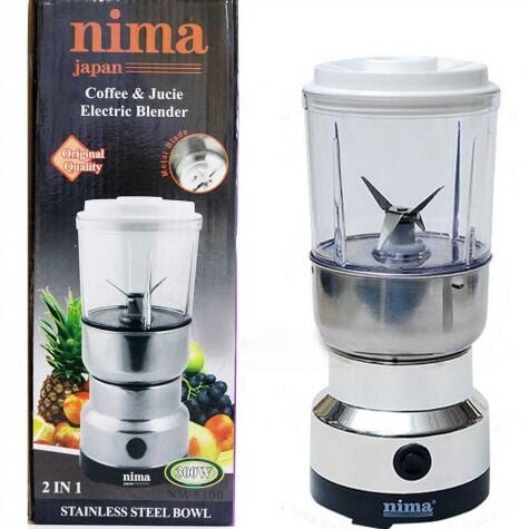 Picture of Nima 2 in 1 Electric Coffee Grinder and Blender Stainless Steel Spice Grinder Juicy Blender Machine for Kitchen Household Appliances Multicolor