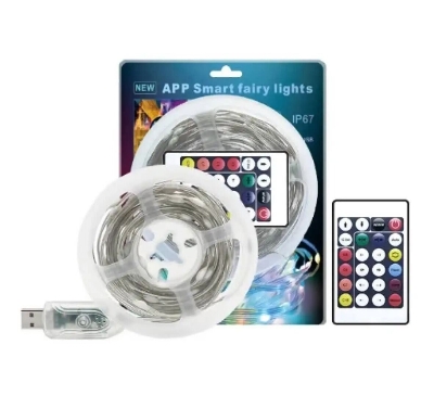 Picture of 10M RGBIC Pixel LED Fairy Lights USB App & Remote Control Smart Dream Color String Lights for Bedroom Gaming Room Home Decor RGB
