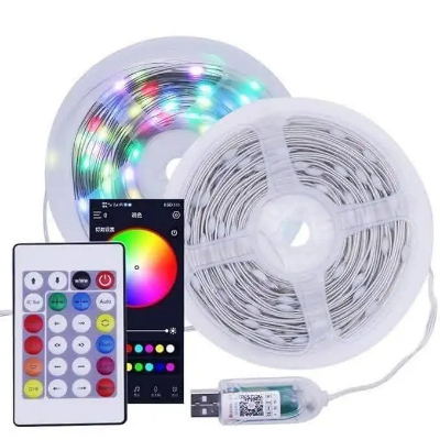 Picture of 10M RGBIC Pixel LED Fairy Lights USB App & Remote Control Smart Dream Color String Lights for Bedroom Gaming Room Home Decor RGB