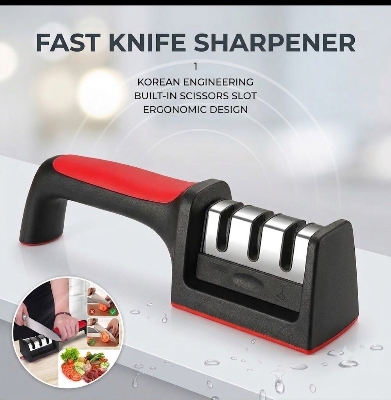 Picture of Multi-Purpose Kitchen Sharpening Tool – Portable Manual Kitchen Accessory for Home Use-Fast Knife Sharpener Multicolor