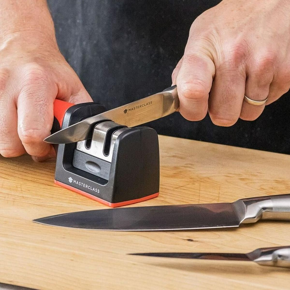 Picture of Multi-Purpose Kitchen Sharpening Tool – Portable Manual Kitchen Accessory for Home Use-Fast Knife Sharpener Multicolor
