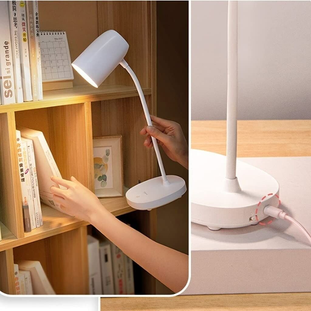 Picture of YAGE YG-T119C Rechargeable LED Table Lamp – Eye Care USB Desk Lamp with Touch Control, Adjustable Reading Light for Study, Office & Bedroom Multicolor