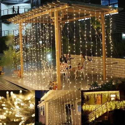 Picture of 50FT Golden Decorative Fairy Light – LED Room Decoration Light for Bedroom, Curtain, Wall, Wedding, Party, Garden & Home Decor Gold
