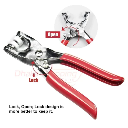 Picture of Five Prong Snap Button Installation Tool Kit with 100 Sets Metal Snap Fasteners Pliers Press Tool for Garment Sewing DIY Craft Canvas Repair Multicolor