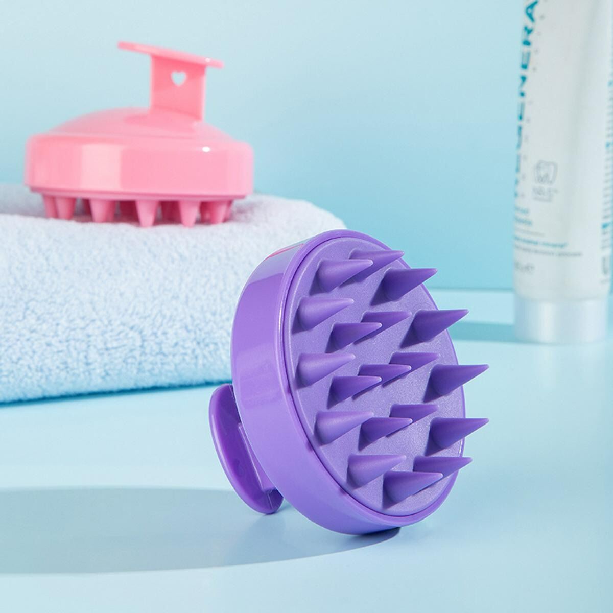 Picture of High-Quality Silicone Shampoo Brush – Soft Hair Scalp Massage Brush for Deep Scalp Cleansing, Hair Washing & Daily Hair Care 