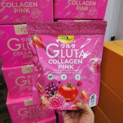 Picture of 2025 New Manee Gluta Collagen Pink Juice – 30 Sachets Instant Drink Mix | Fruity Beverage Powder | 1 Pack 