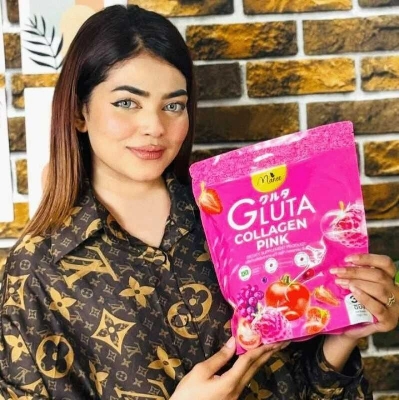 Picture of 2025 New Manee Gluta Collagen Pink Juice – 30 Sachets Instant Drink Mix | Fruity Beverage Powder | 1 Pack 