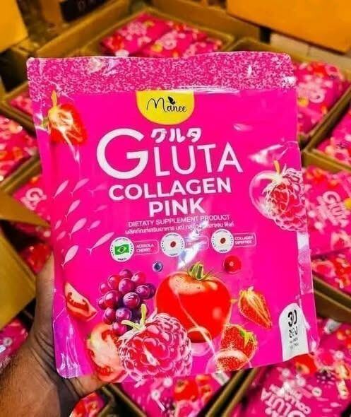 Picture of 2025 New Manee Gluta Collagen Pink Juice – 30 Sachets Instant Drink Mix | Fruity Beverage Powder | 1 Pack 