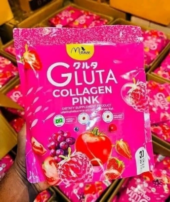 Picture of 2025 New Manee Gluta Collagen Pink Juice – 30 Sachets Instant Drink Mix | Fruity Beverage Powder | 1 Pack 