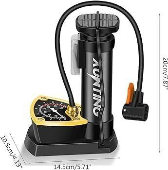Picture of Portable High Pressure Bike Foot Pump – Mini Bicycle Air Inflator Floor Pump for MTB, Road Bike, Motorcycle, Football, Sports Ball & Household Use Multicolor