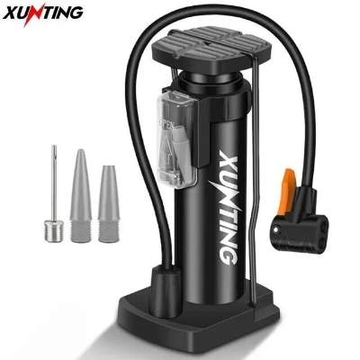 Picture of Portable High Pressure Bike Foot Pump – Mini Bicycle Air Inflator Floor Pump for MTB, Road Bike, Motorcycle, Football, Sports Ball & Household Use Multicolor
